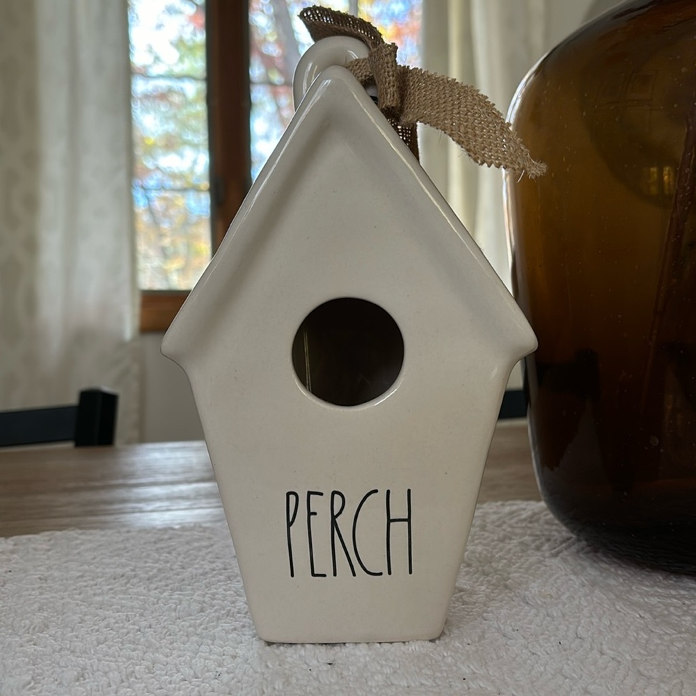 Rae Dunn perch birdhouse